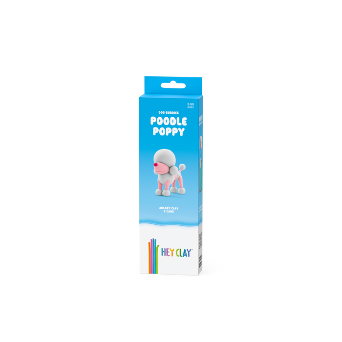HeyClay - 30147 Poodle Poppy, Series Dog Buddies, 3 cans