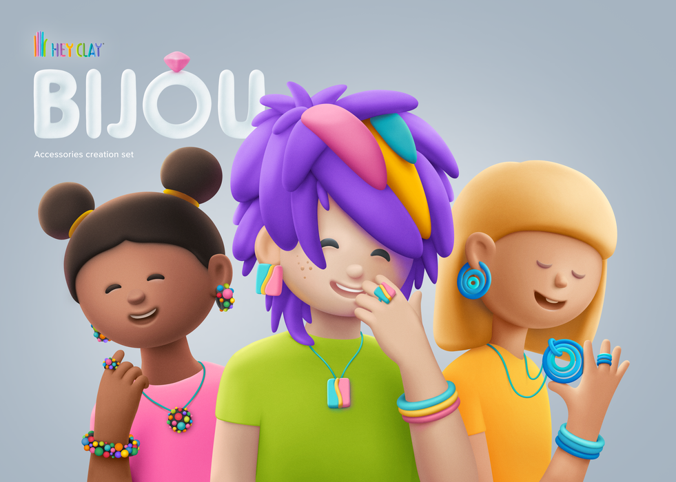 08001 HeyClay - Bijoux Vivid Combo pack - 8 cans