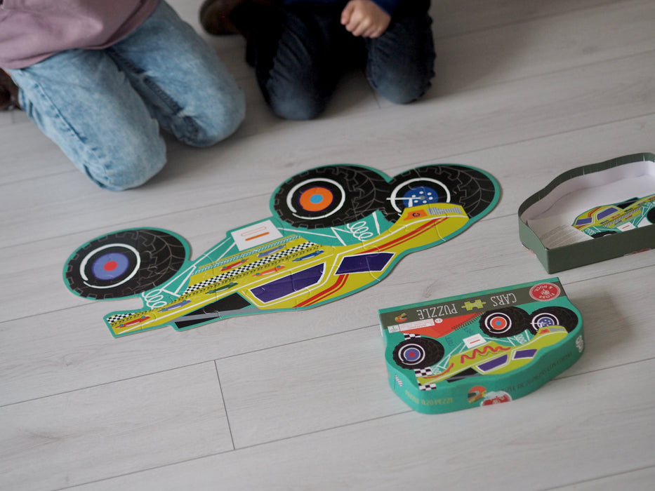49P6084 - Cars 20pc "Monster Truck" Shaped Jigsaw with Shaped Box *NEW*