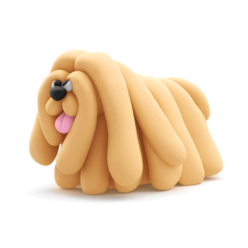 HeyClay - 30149 Komondor Moody, Series Dog Buddies, 3 cans
