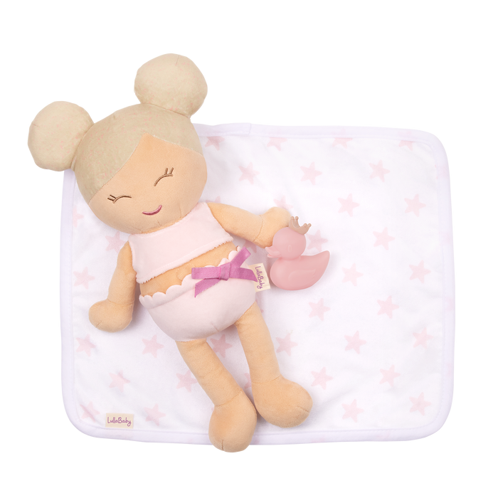 LullaBaby - LBY7236 - Plush Girl Bath Doll & Accessory (COMING END MAY)
