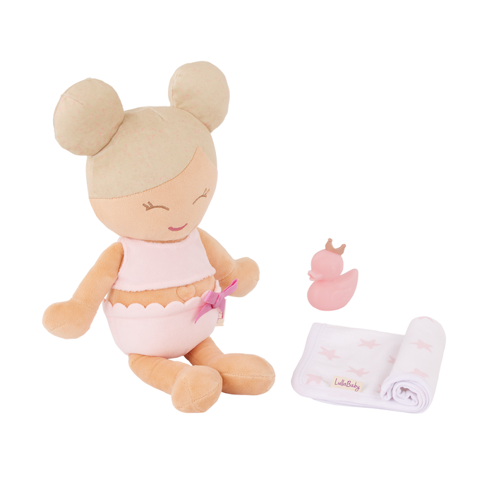 LullaBaby - LBY7236 - Plush Girl Bath Doll & Accessory (COMING END MAY)