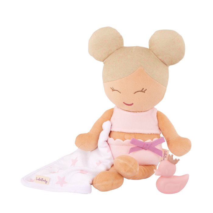 LullaBaby - LBY7236 - Plush Girl Bath Doll & Accessory (COMING END MAY)