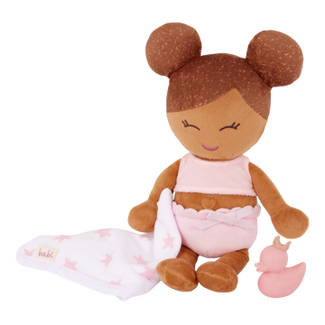 LullaBaby - LBY7262 - Plush Girl Bath Doll & Accessory
