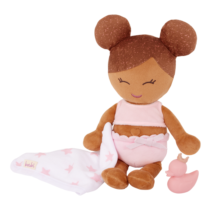 LullaBaby - LBY7262 - Plush Girl Bath Doll & Accessory (COMING END JUNE)