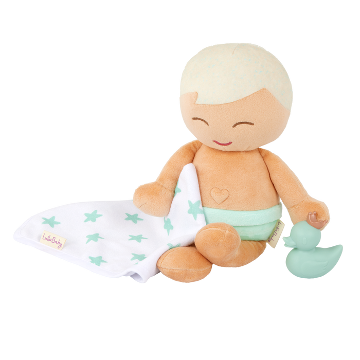 LullaBaby - LBY7265 - Plush Boy Bath Doll & Accessory (COMING END JUNE)