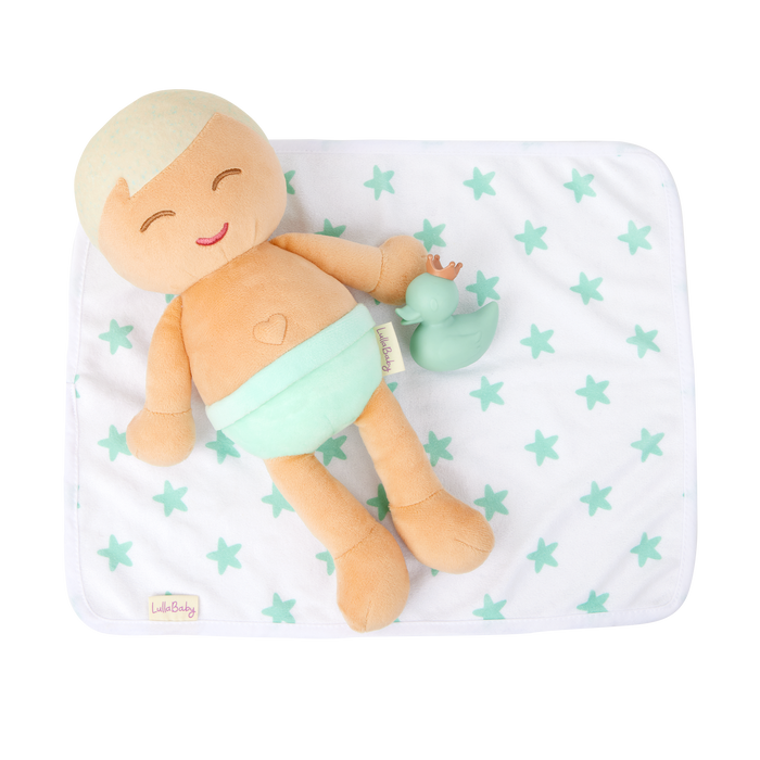 LullaBaby - LBY7265 - Plush Boy Bath Doll & Accessory (COMING END JUNE)