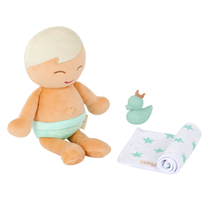 LullaBaby - LBY7265 - Plush Boy Bath Doll & Accessory (COMING END JUNE)