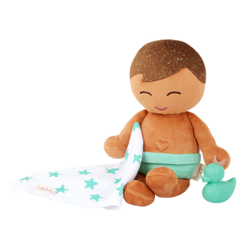 LullaBaby - LBY7266 - Plush Boy Bath Doll & Accessory