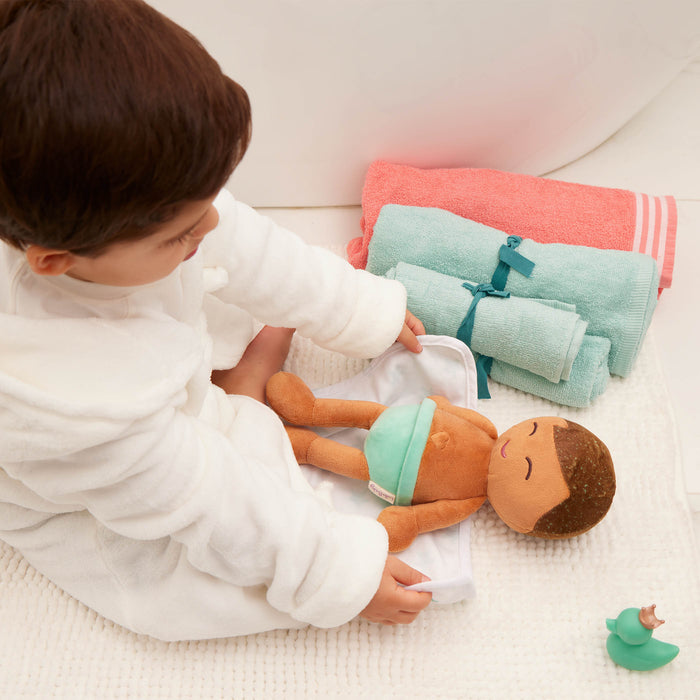 LullaBaby - LBY7266 - Plush Boy Bath Doll & Accessory (COMING END JUNE)