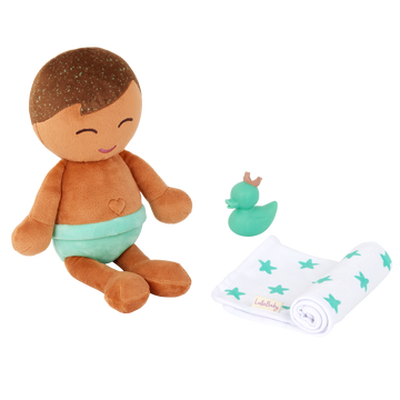 LullaBaby - LBY7266 - Plush Boy Bath Doll & Accessory