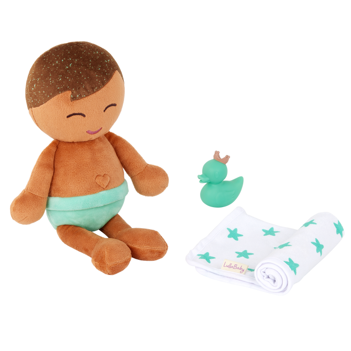 LullaBaby - LBY7266 - Plush Boy Bath Doll & Accessory (COMING END JUNE)