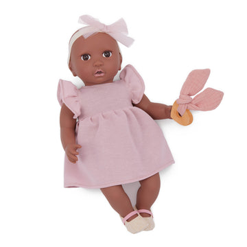 LullaBaby - LBY7642 - Pink Dress Outfit w/ Headband Set