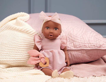 LullaBaby - LBY7642 - Pink Dress Outfit w/ Headband Set