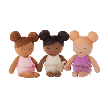 LullaBaby - LBY7699 - 3 Baby Bath Dolls in a Basket Playset