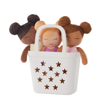 LullaBaby - LBY7699 - 3 Baby Bath Dolls in a Basket Playset
