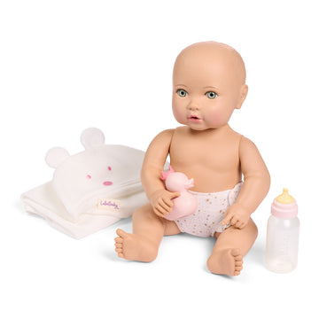 LullaBaby - LBY7721 - 39cm interactieve pop met accessoires