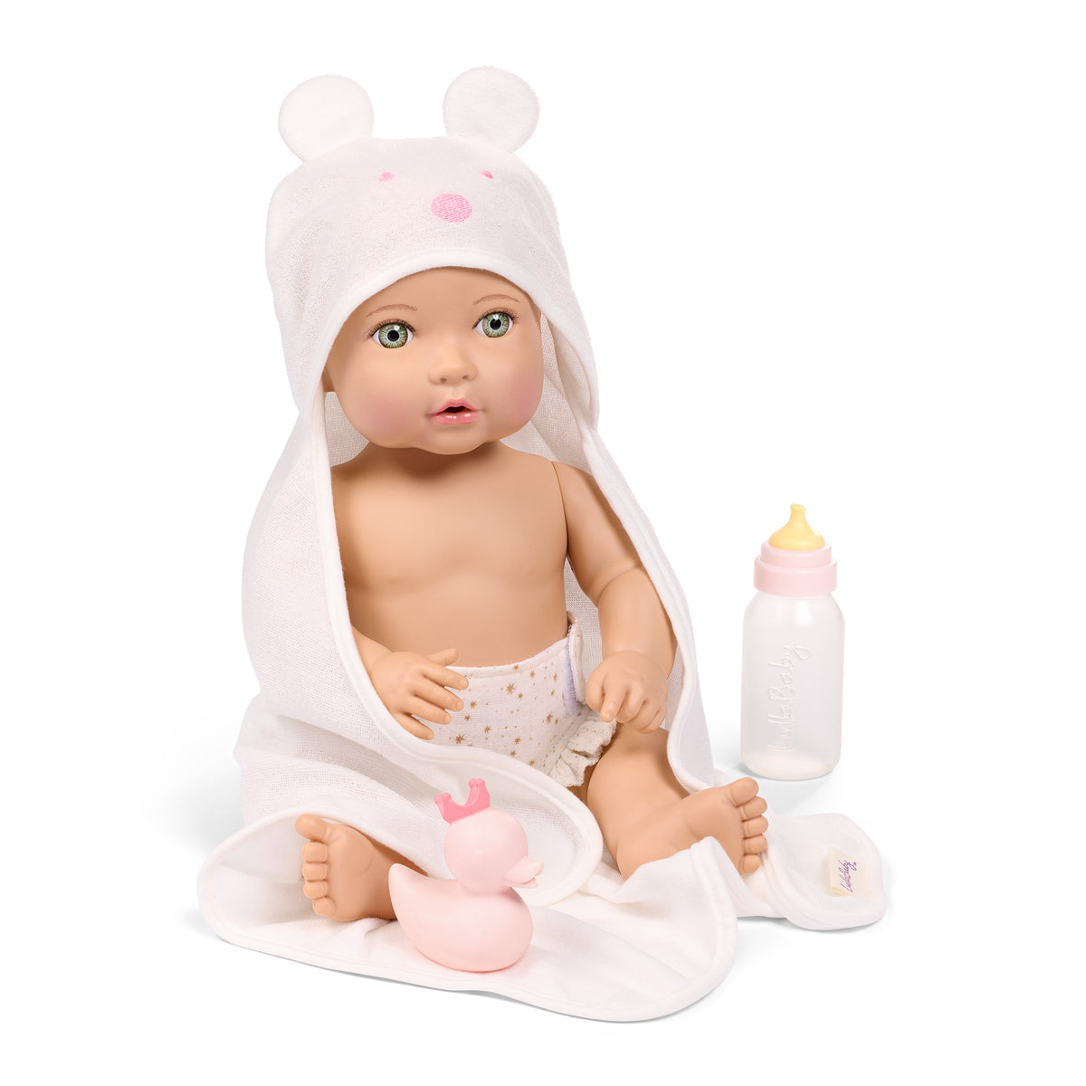 LullaBaby - LBY7721 - 39cm interactieve pop met accessoires