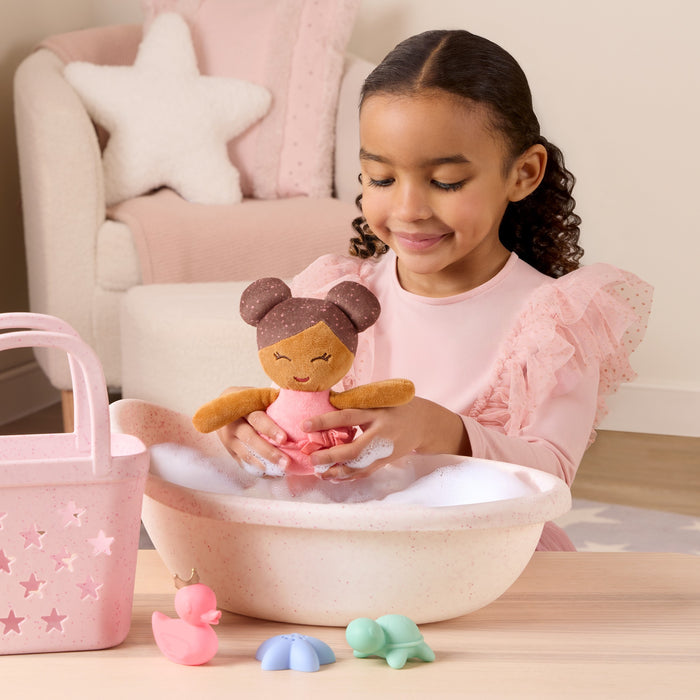 LullaBaby - LBY7725 - Bath Doll w/ Acc. in a Basket Playset (COMING END MAY)