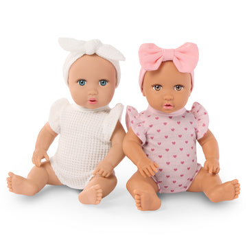 LullaBaby - LBY7738 - Mini Baby Dolls in a Basket Playset