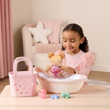 LullaBaby - LBY7748 - Bath Doll w/ Acc. in a Basket Playset