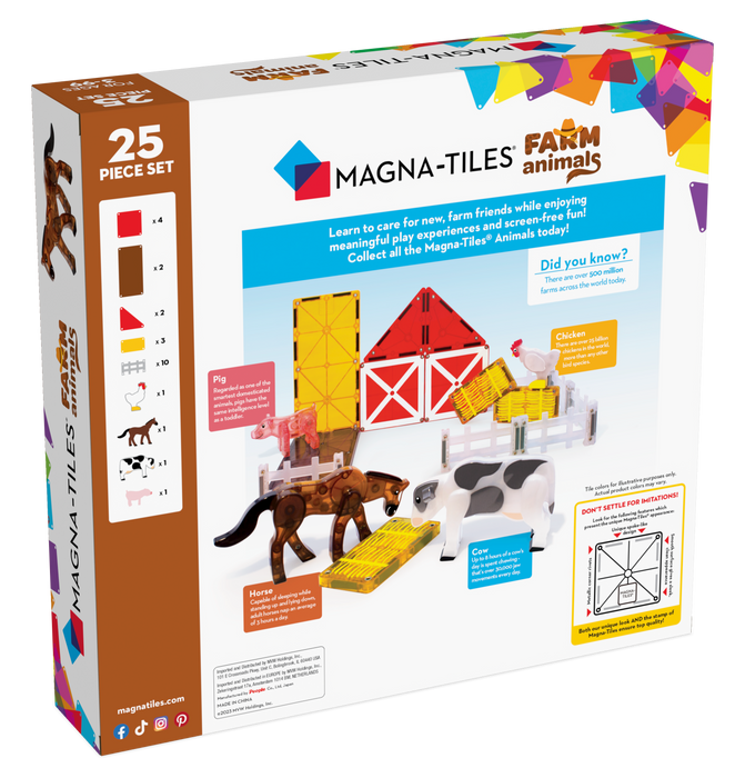 22125 - MAGNA-TILES® Farm Animals 25 piece