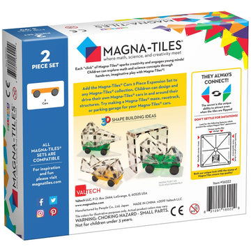 16022 - MAGNA-TILES® Cars 2 Piece Expansion Set: Green & Yellow