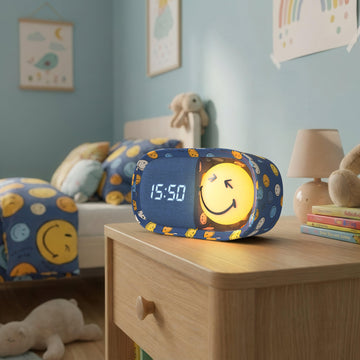 MOB - Dreamy Clock Smiley World - Blauw