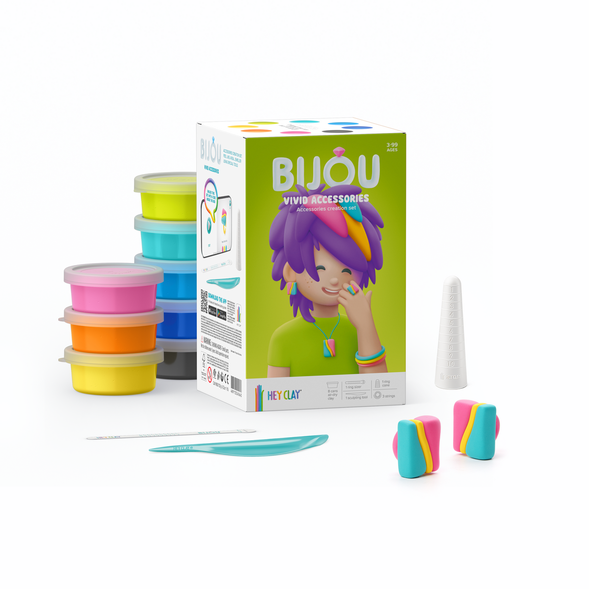 08001 HeyClay - Bijoux Vivid Combo pack - 8 cans