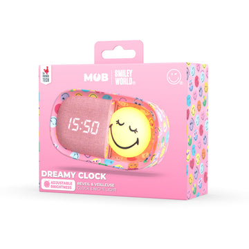 MOB - Dreamy Clock Smiley World - Roze