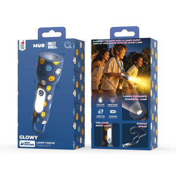 MOB - Glowy Smiley World - Blauw