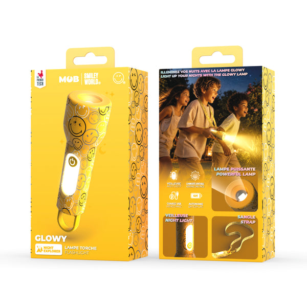 MOB - Glowy Smiley World - Geel