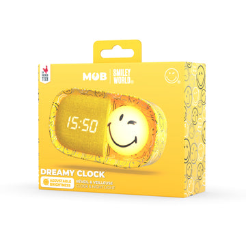 MOB - Dreamy Clock Smiley World - Geel