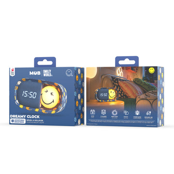 MOB - Dreamy Clock Smiley World - Blauw