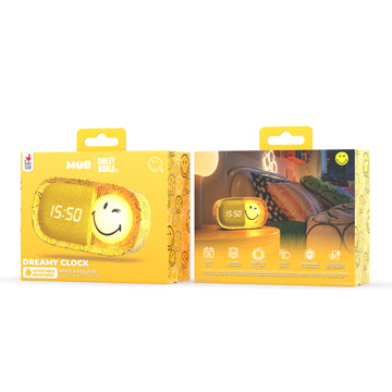 MOB - Dreamy Clock Smiley World - Geel