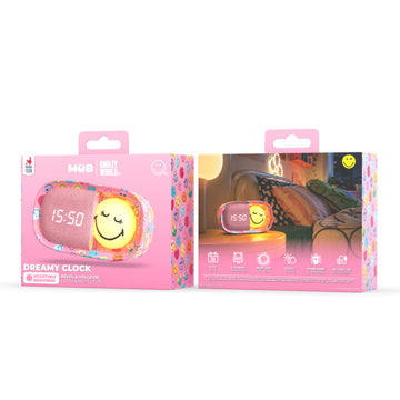 MOB - Dreamy Clock Smiley World - Roze