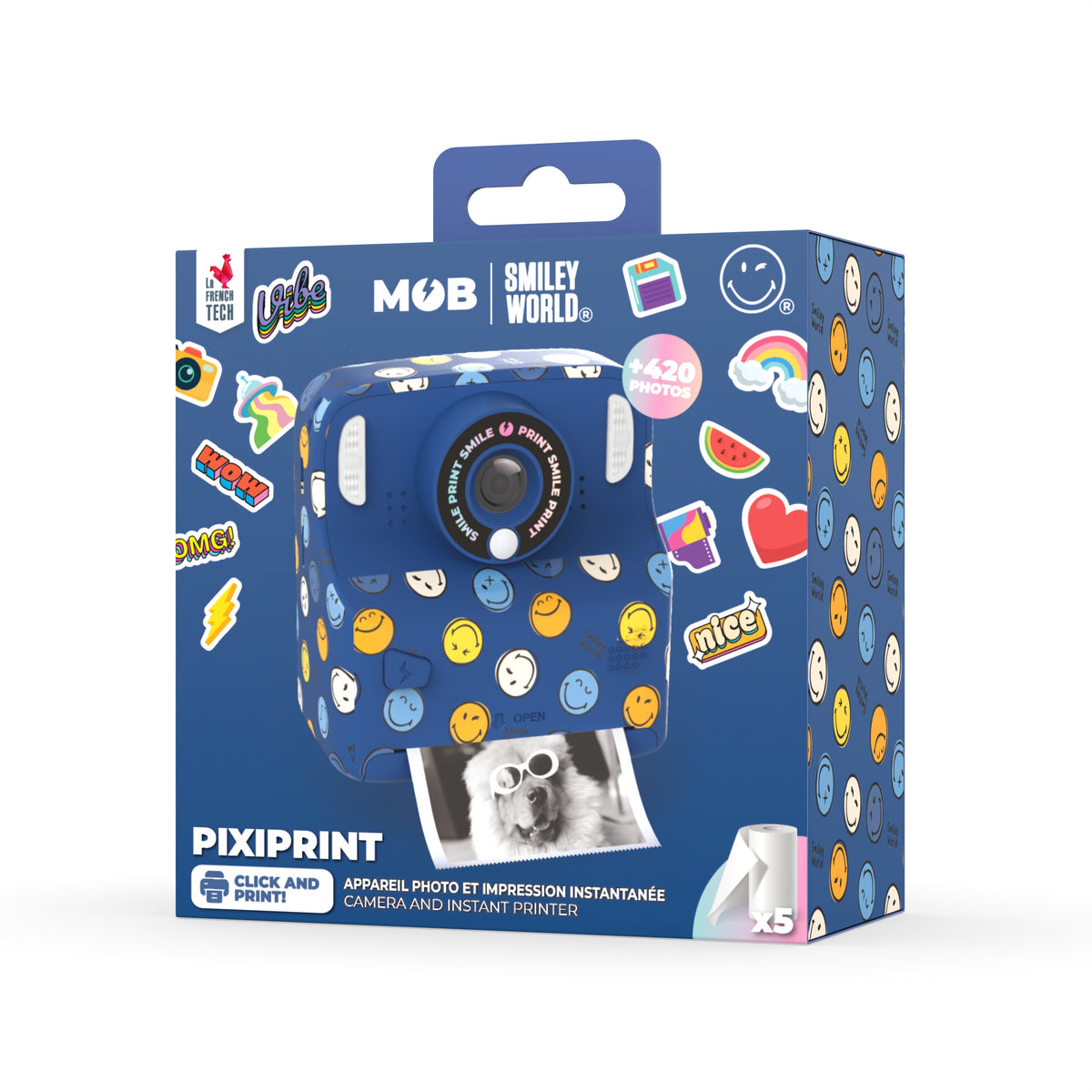 MOB - Pixiprint Smiley World - Blauw