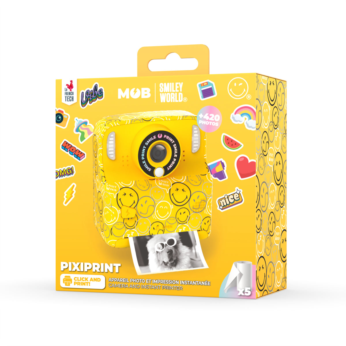 MOB - Pixiprint Smiley World - Geel