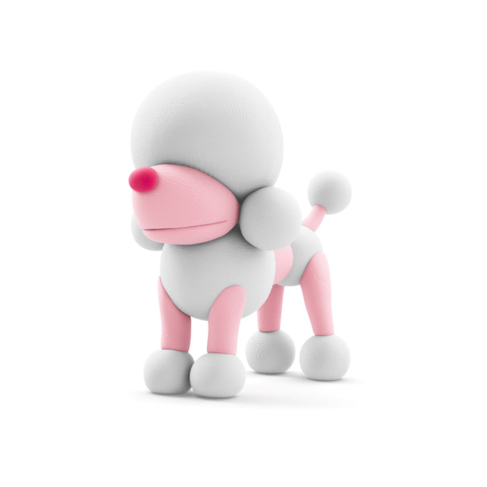 HeyClay - 30147 Poodle Poppy, Series Dog Buddies, 3 cans