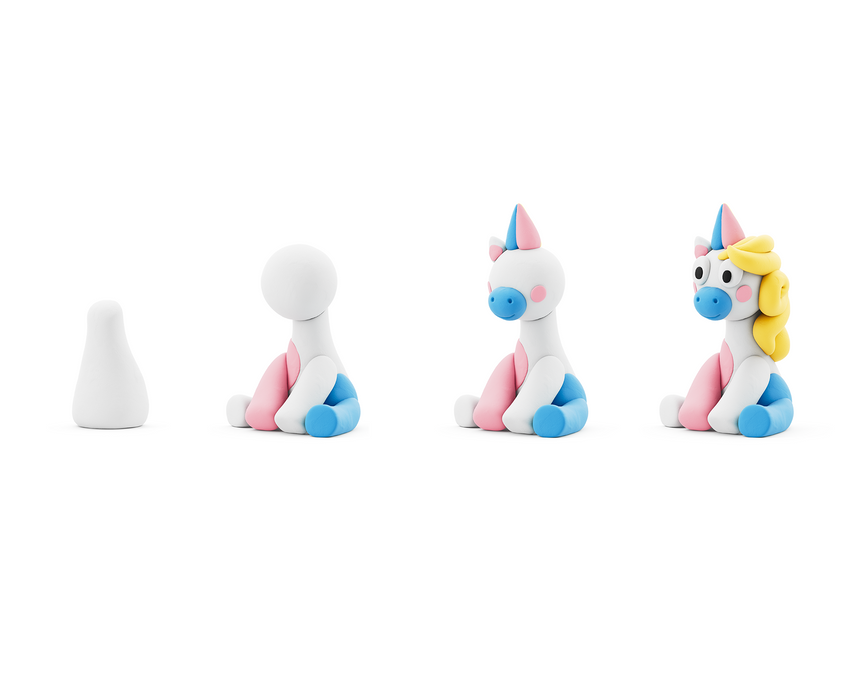30136 Hey Clay - Rainbow Unicorn - Lighty 3 cans