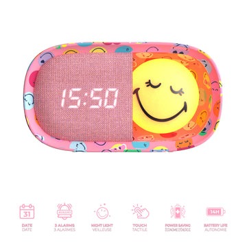 MOB - Dreamy Clock Smiley World - Roze
