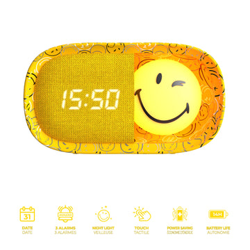MOB - Dreamy Clock Smiley World - Geel