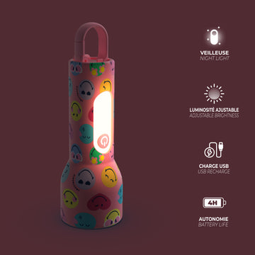 MOB - Glowy Smiley World - Roze