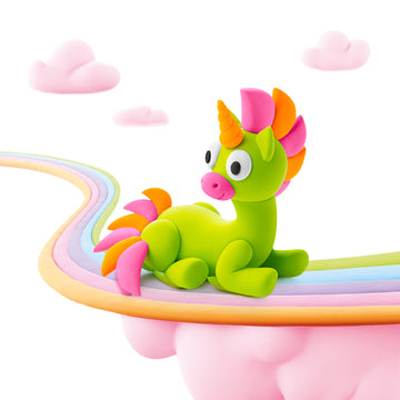 🦄  30139 HeyClay - Rainbow Unicorn - Sparky 3 cans