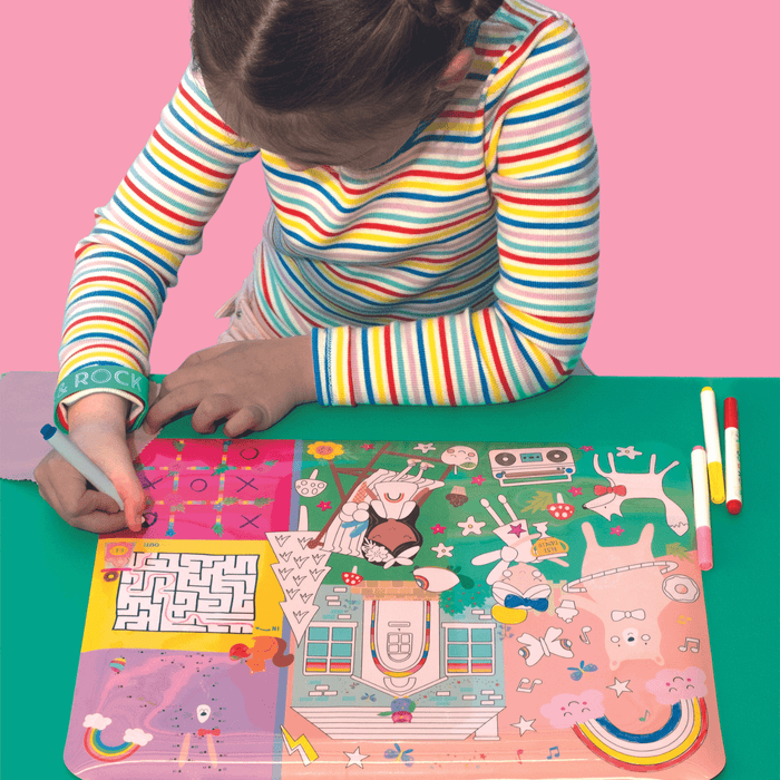 49P6075 Floss&Rock - Colouring Fun & Games Mat - Cars