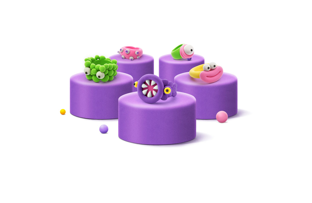 31003 - HeyClay Bijoux Alien Rings