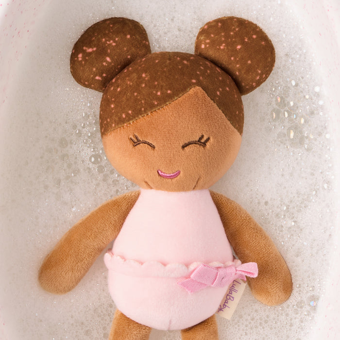 LullaBaby - LBY7332 - Small Plush Bath Brown Hair Girl Doll (COMING END JUNE)