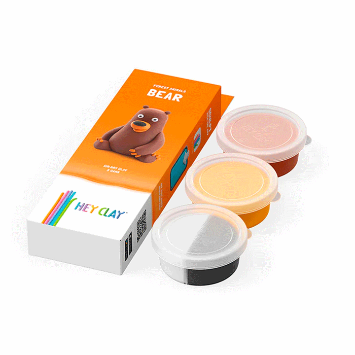 30105 HeyClay - Bosdieren Bear 3 cans