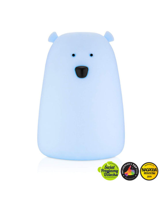 🐻 52-0066 - Grote Beer Siliconen Lamp - Blue