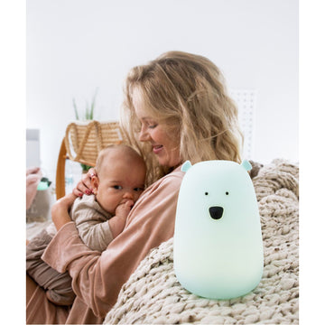 🐻 52-0066 - Grote Beer Siliconen Lamp - Blue